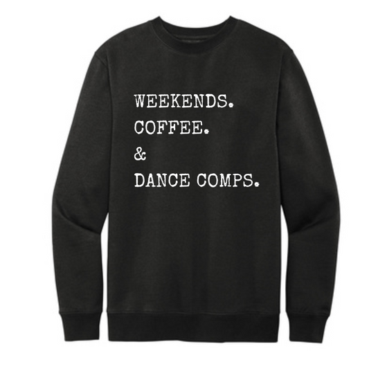 Weekends. Coffee. Comps. - Sweatshirt - Black